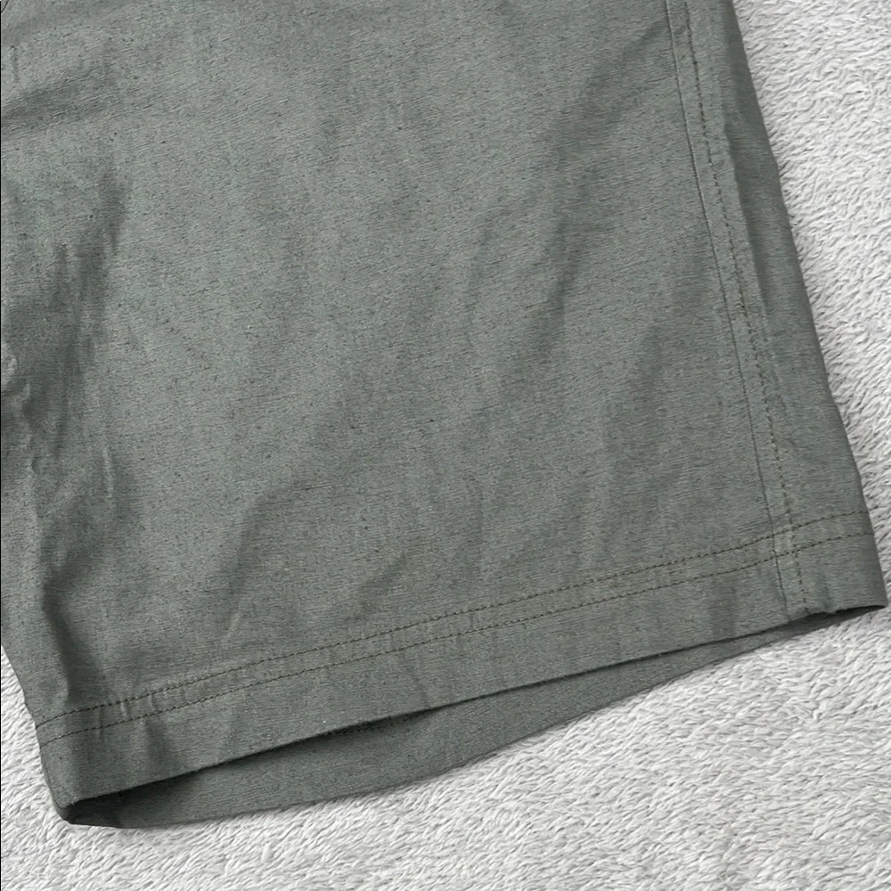 NEW Prana 32‎ Hemp Blend Furrow Short Men's Thyme Green Casual Shorts